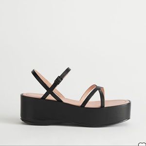 & Other Stories Strappy Flatform Leather Sandals